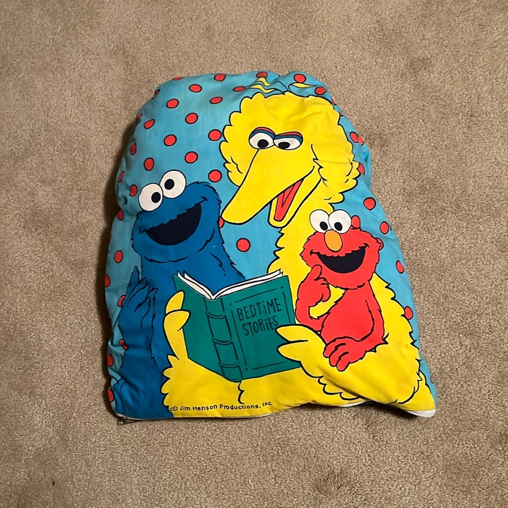 Vintage 1980’s Sesame Street Sleeping Bag/pillow
